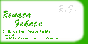 renata fekete business card